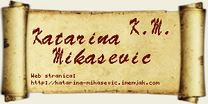 Katarina Mikašević vizit kartica